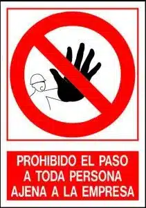 Señal prohibido el paso
