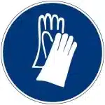 Señal obligación guantes