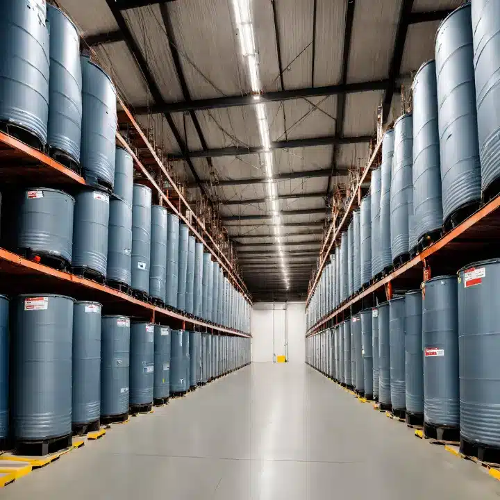 Almacén logístico de bidones