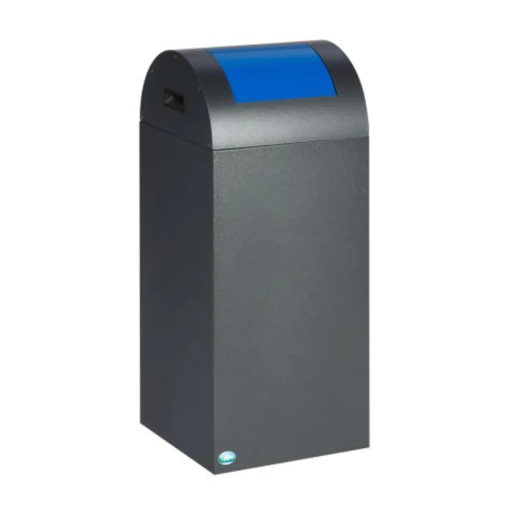 Papelera Metalica Tapa Basculante Recogida Selectiva